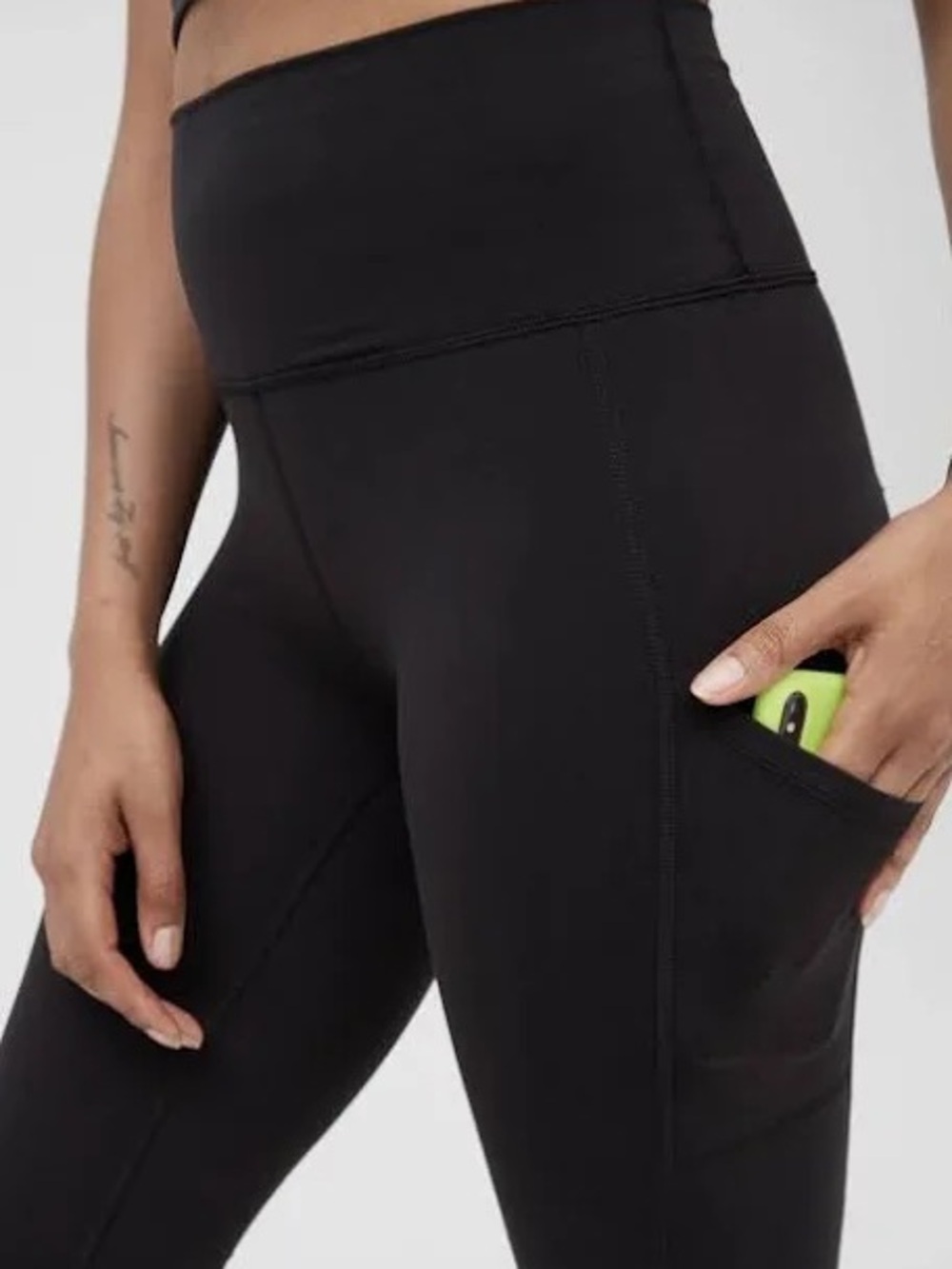 aerie Black High-Waist Leggings with Side Pocket